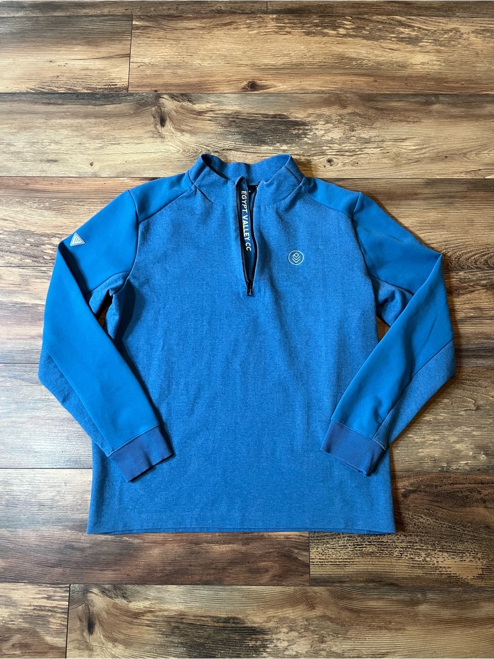 Levelwear Egypt Valley CC Quarter Zip Pullover Blue Performance Stretch Size M